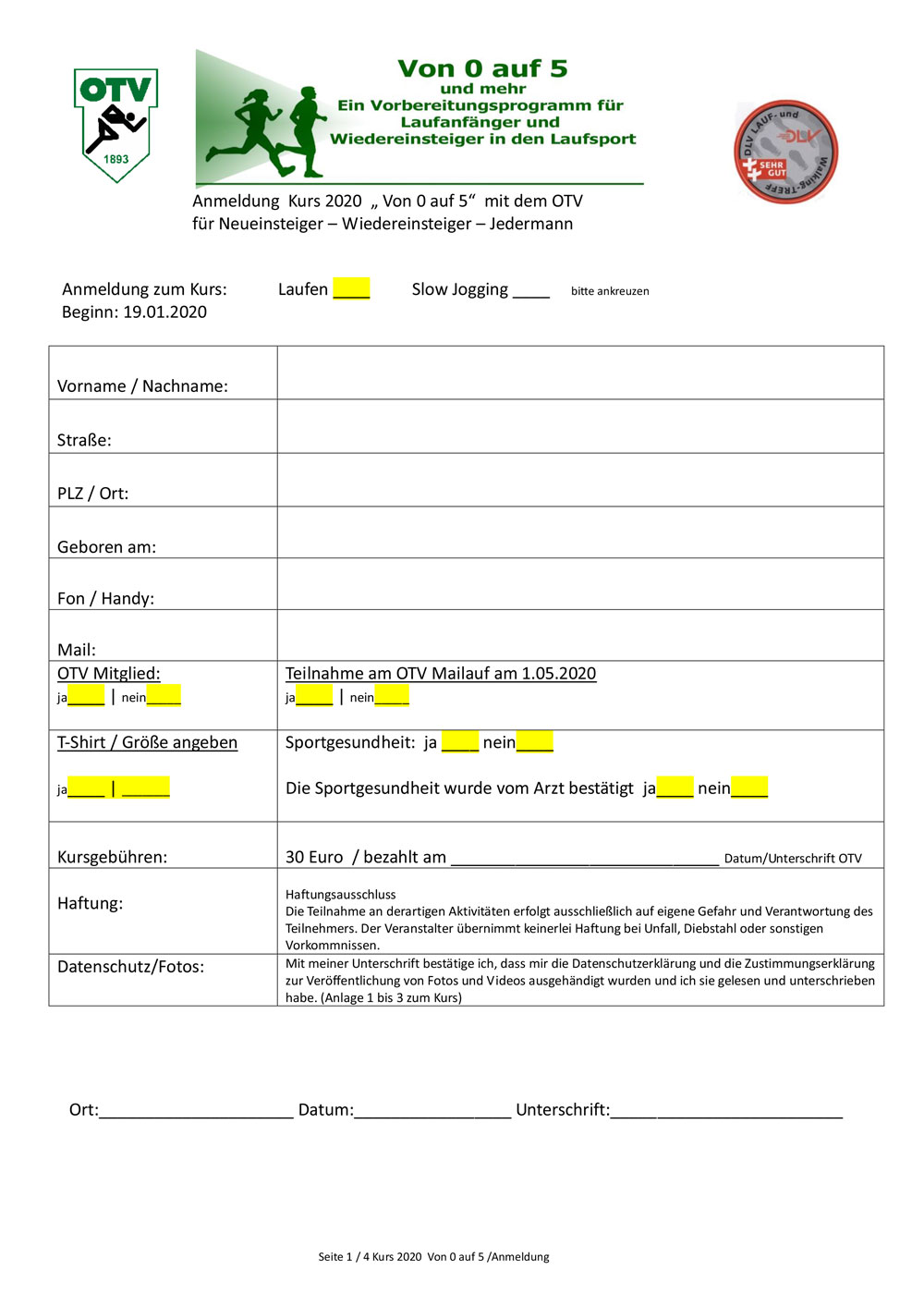 Anmeldung als PDF